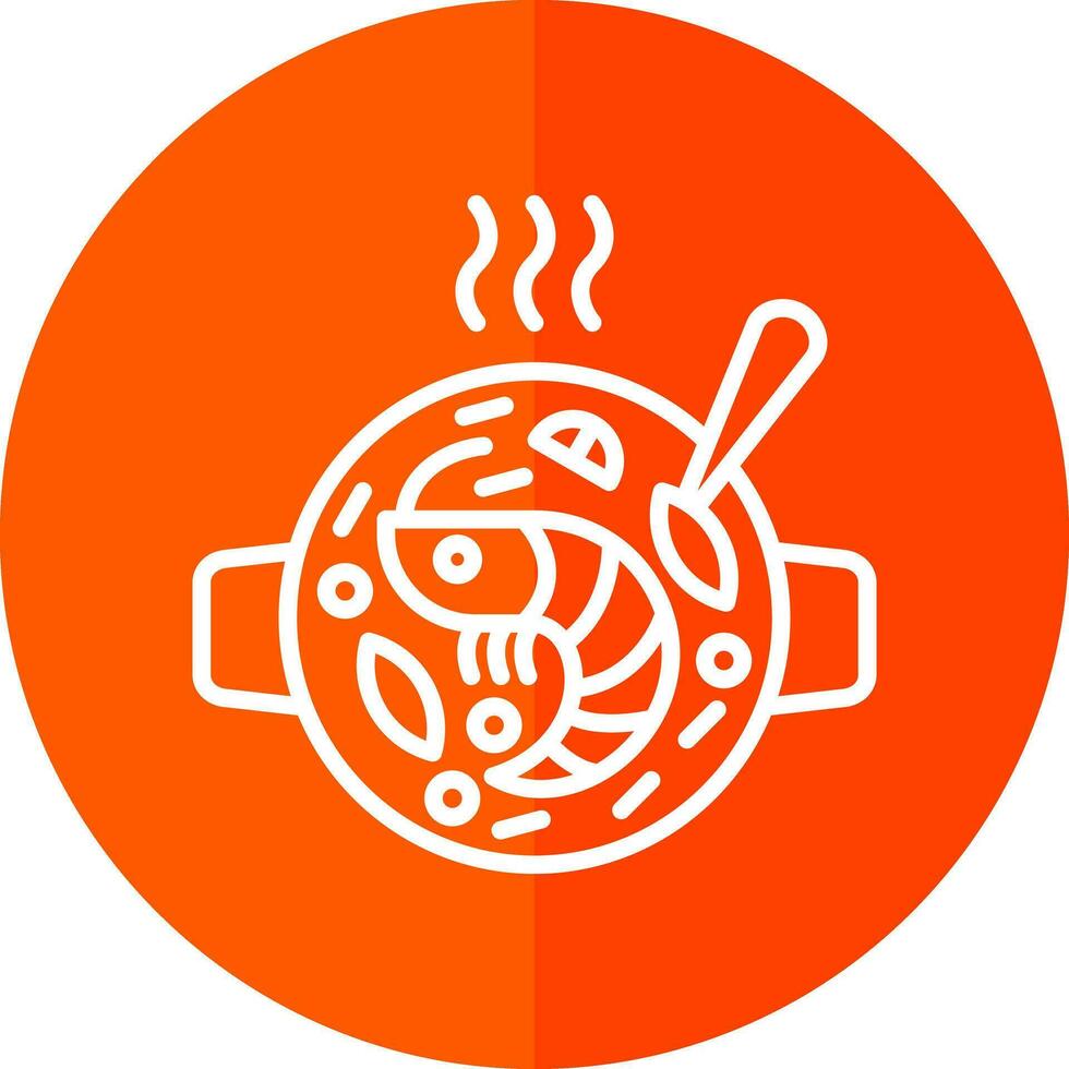 Seafood Paella Vector Icon Design