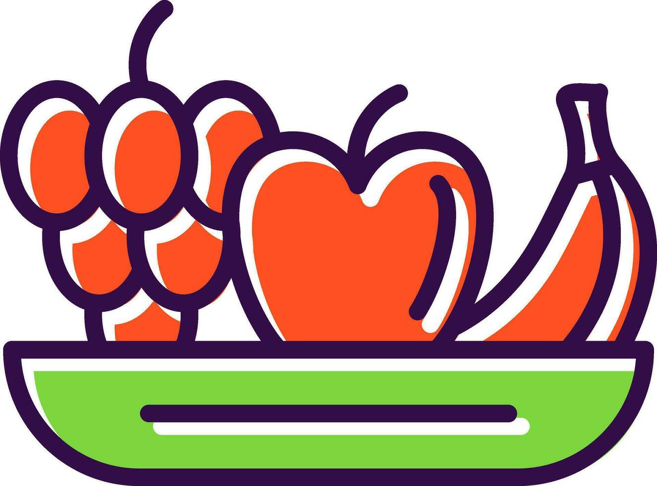 Fruta ensalada vector icono diseño