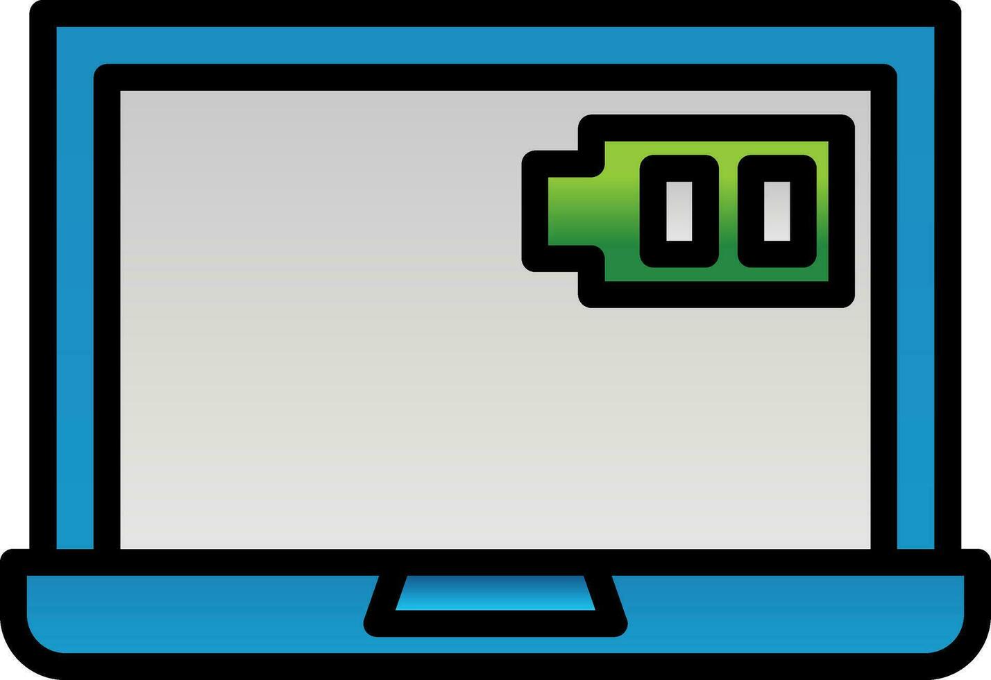 Laptop charging Vector Icon Design