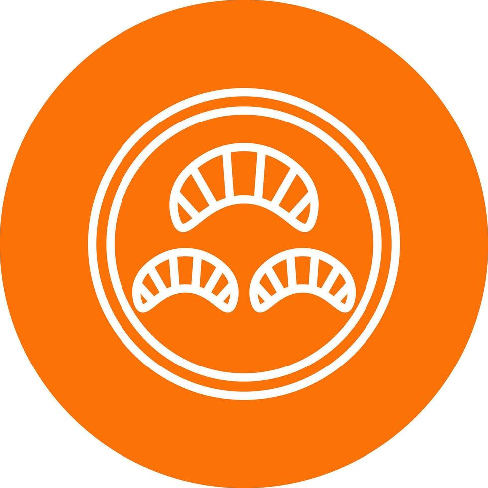 Croissant Vector Icon Design