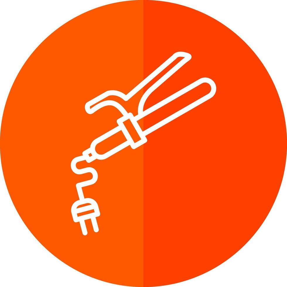 Curling Iron Vector Icon Design