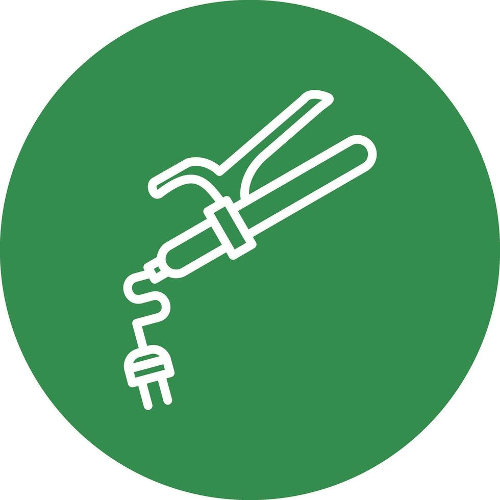 Curling Iron Vector Icon Design
