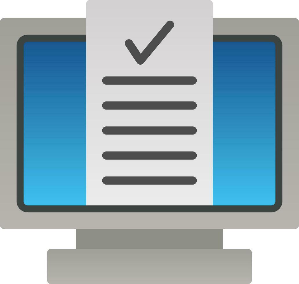 Desktop Computer Vector Icon Design