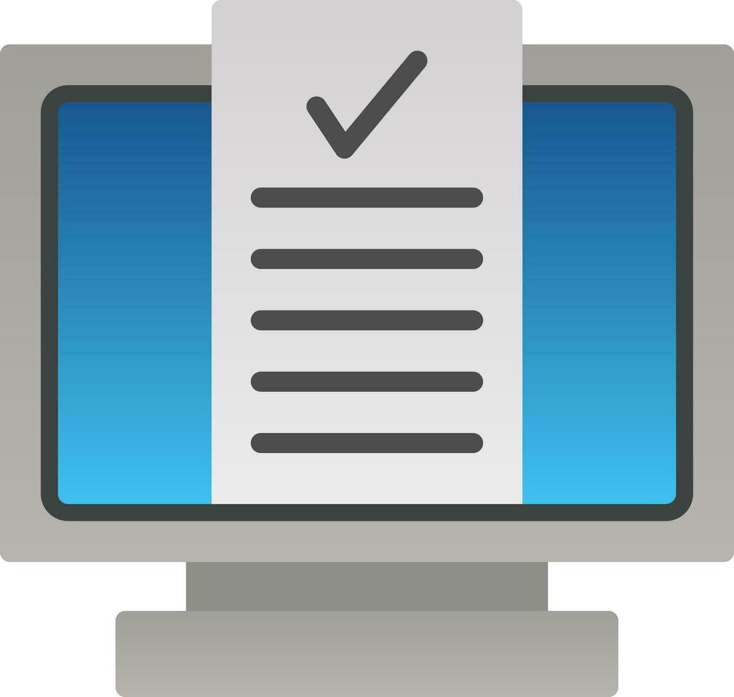 Desktop Computer Vector Icon Design