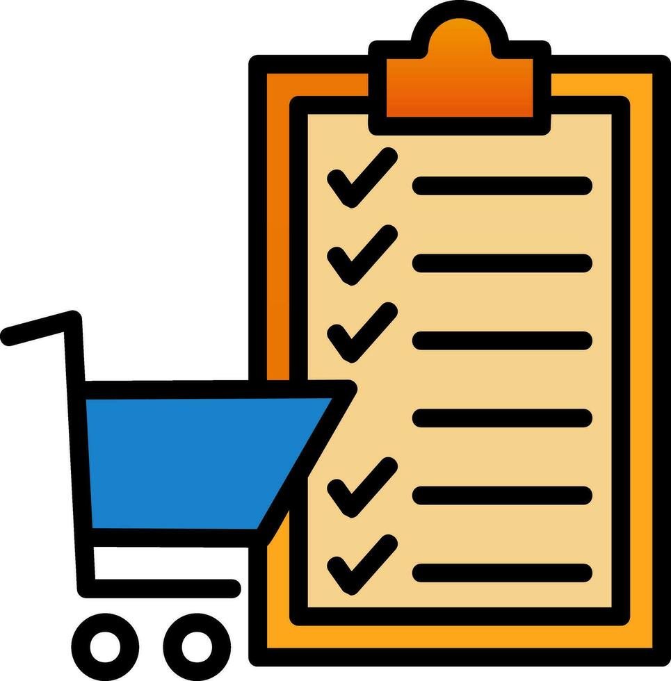 Shopping List Vector Icon Design