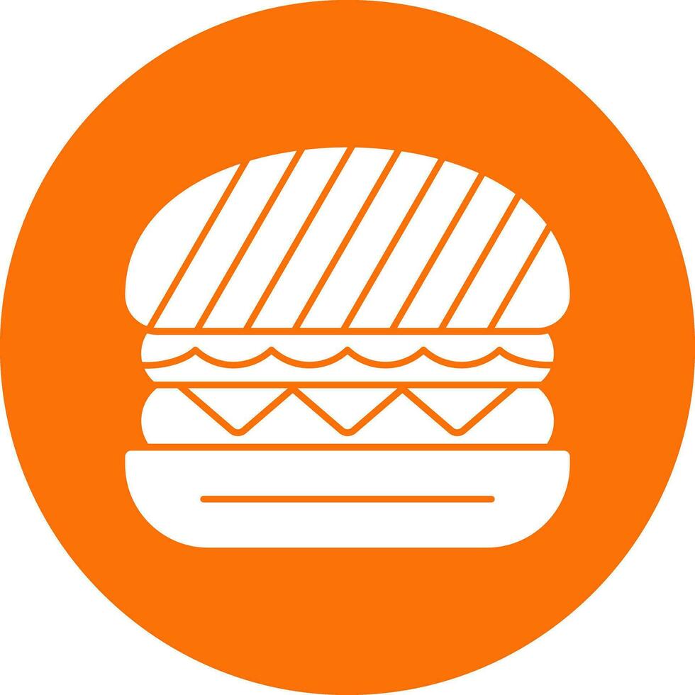 Tofu Burger Vector Icon Design