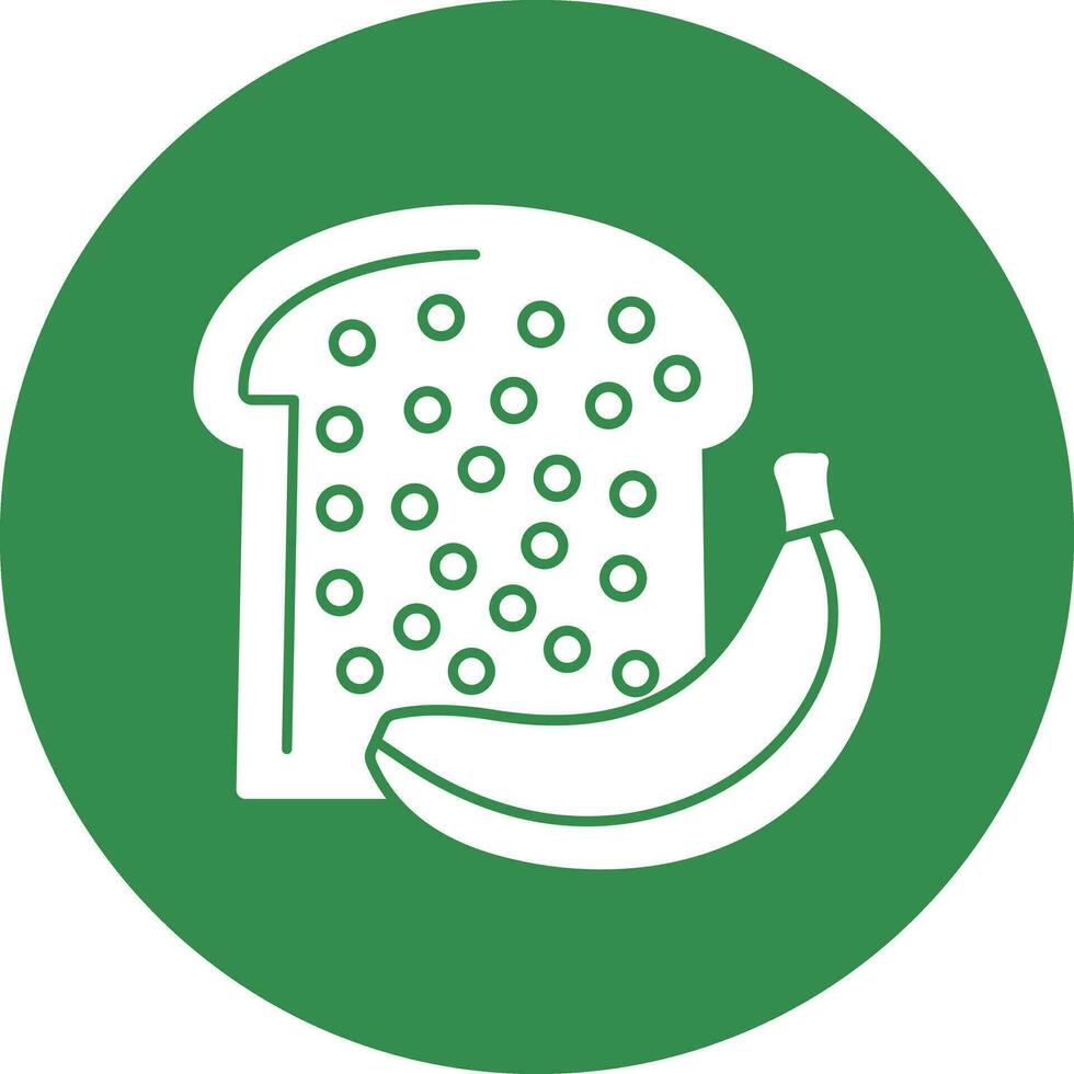 Banana Bread Vector Icon Design