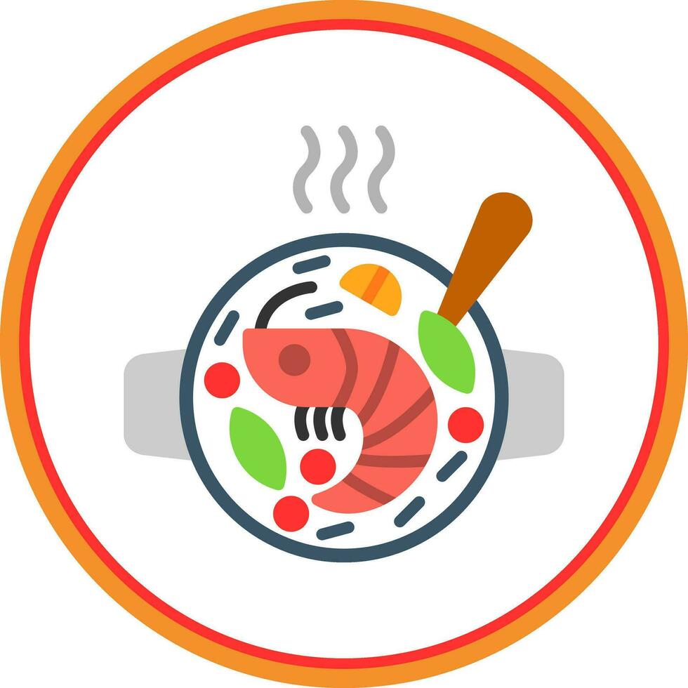 Seafood Paella Vector Icon Design
