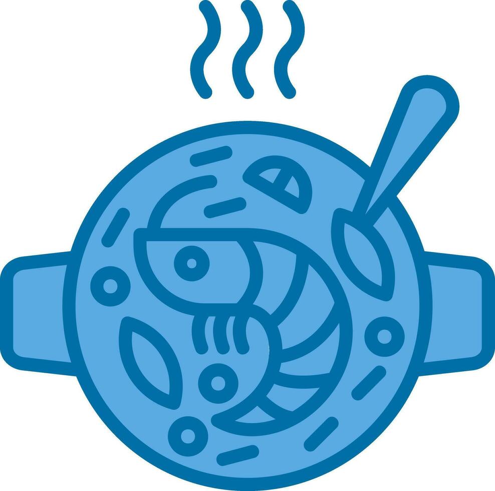 Seafood Paella Vector Icon Design
