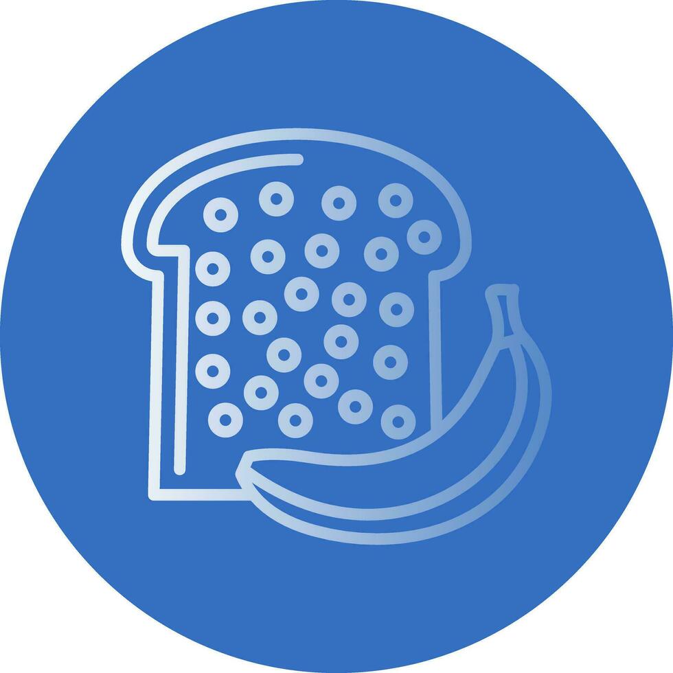 Banana Bread Vector Icon Design