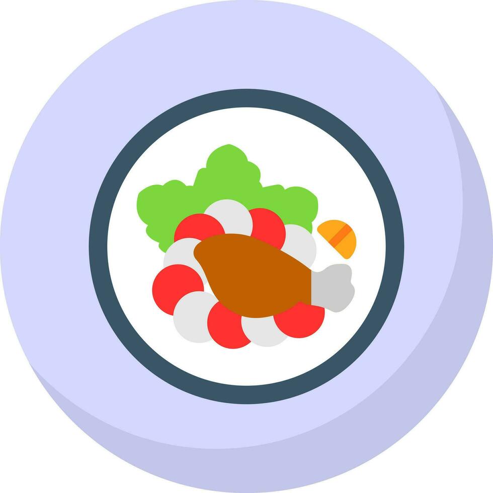 Chicken Salad Vector Icon Design