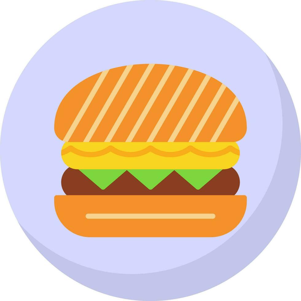 Tofu Burger Vector Icon Design