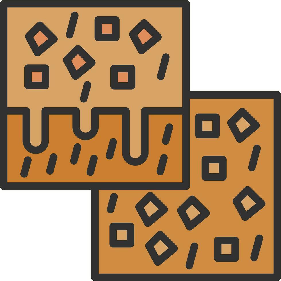 chocolate Brownies vector icono diseño