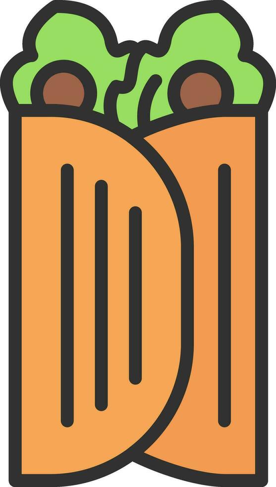 Caesar Wrap Vector Icon Design