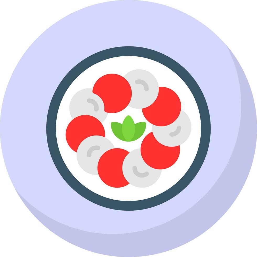 caprese ensalada vector icono diseño