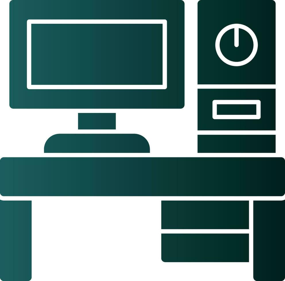 Desktop pc Vector Icon Design