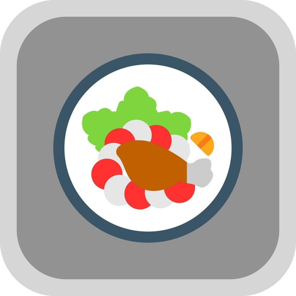 Chicken Salad Vector Icon Design