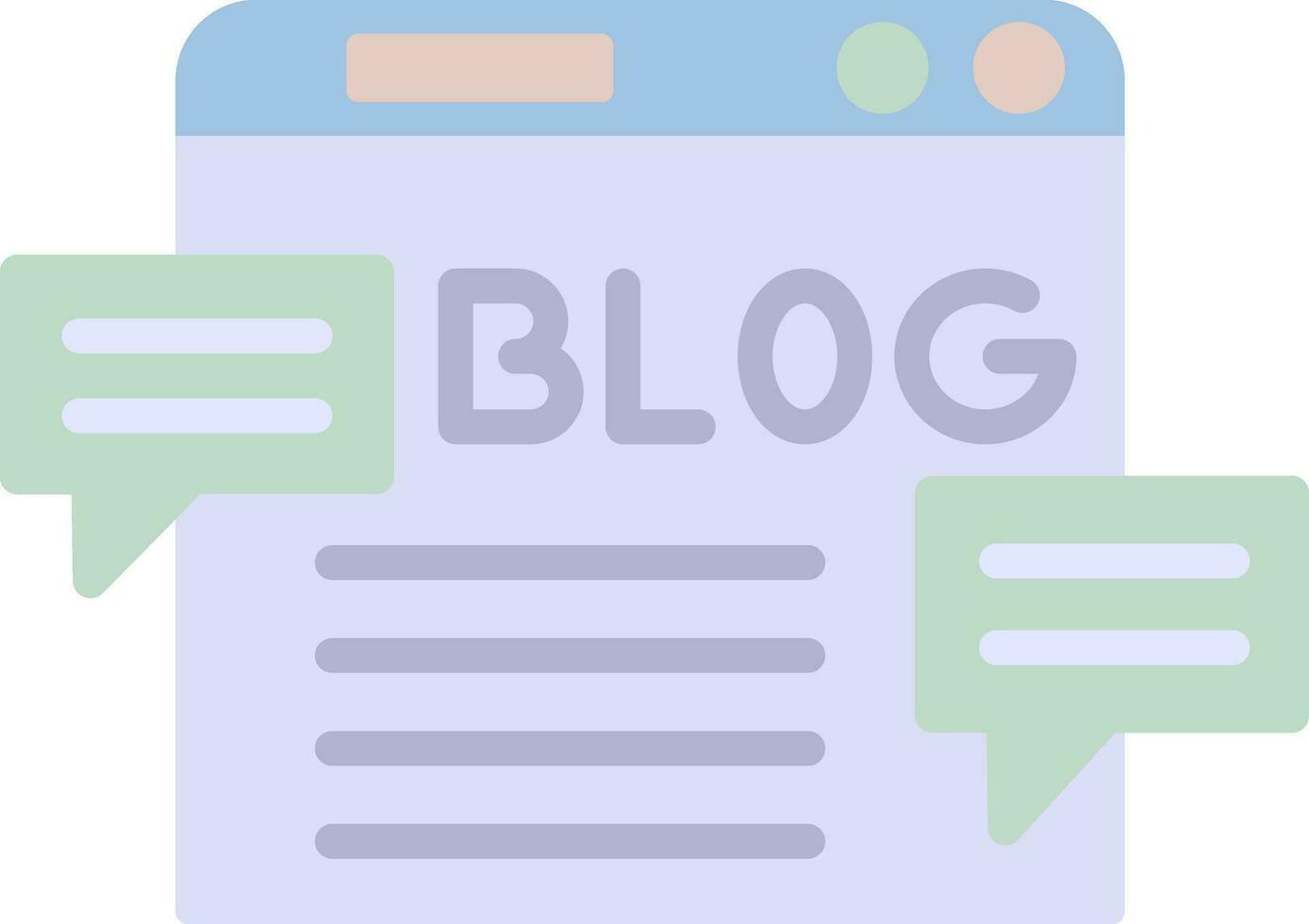 Blog Vector Icon Design