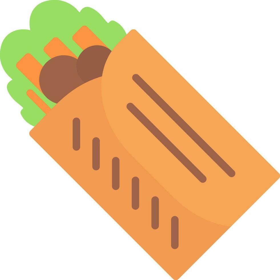 Veggie Wrap Vector Icon Design