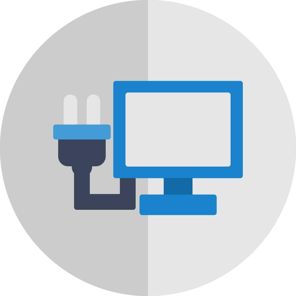 Lcd Plug Vector Icon Design