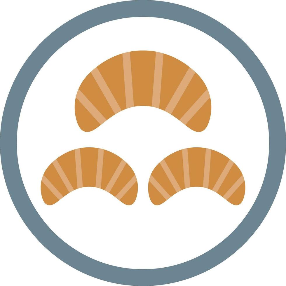 Croissant Vector Icon Design