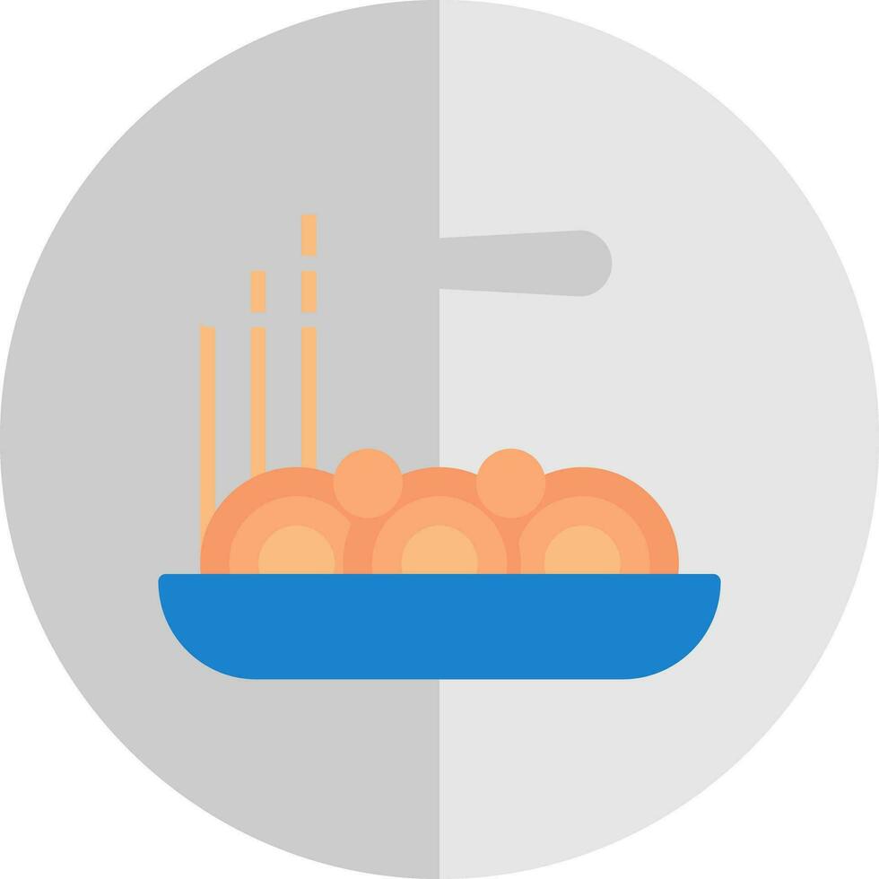 Spaghetti Bolognese Vector Icon Design