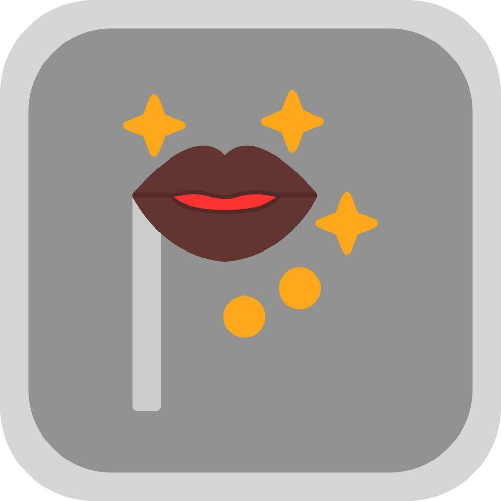 Lip Mask Vector Icon Design
