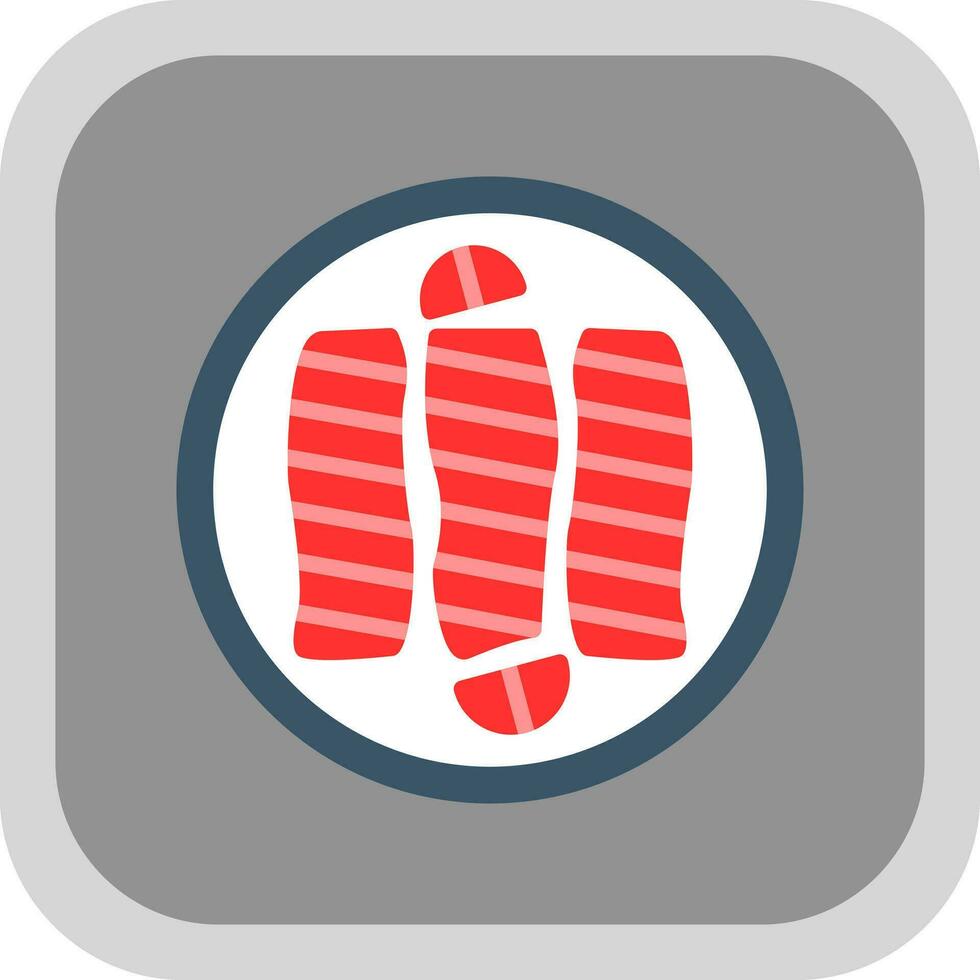 Baked Salmon Vector Icon Design