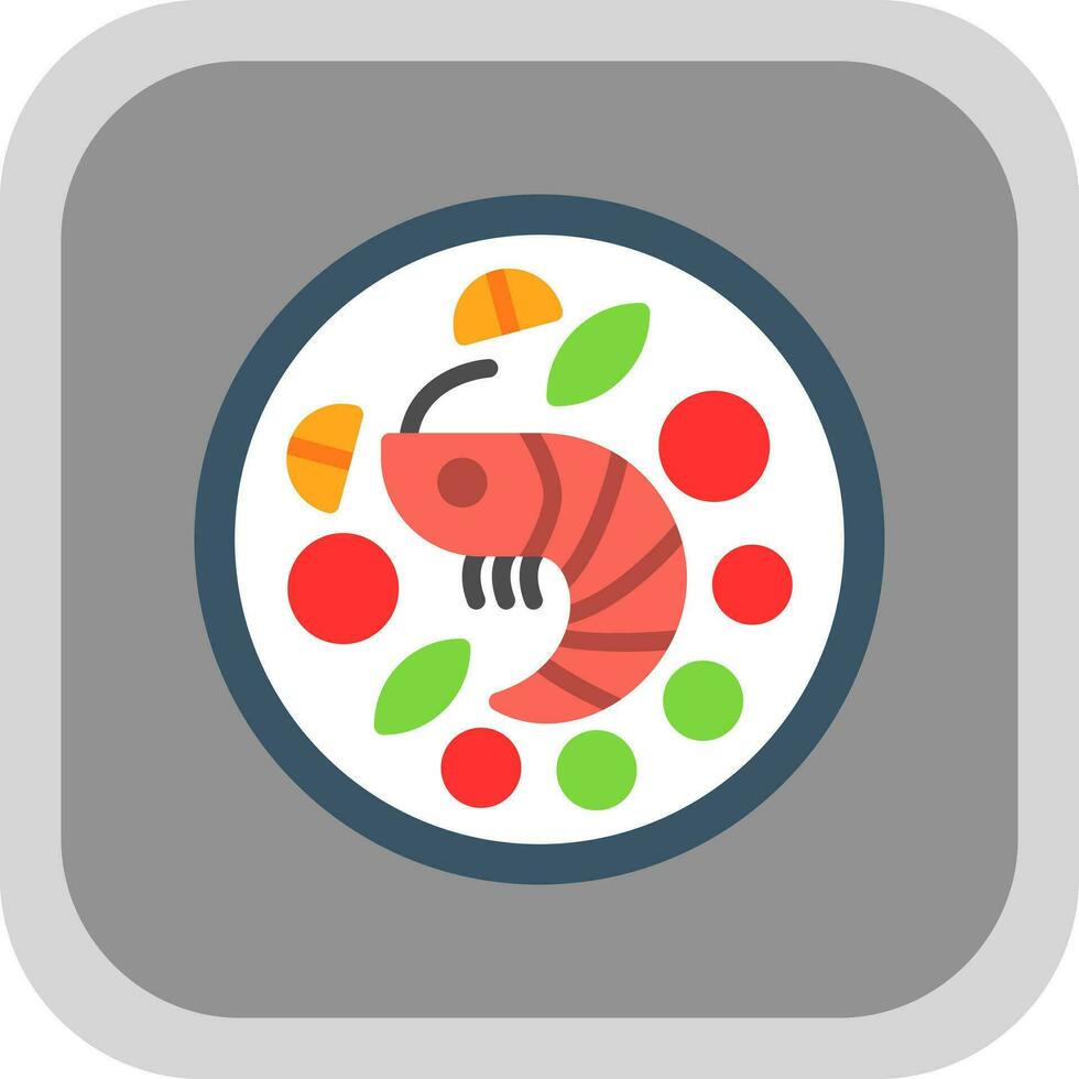 Shrimp Scampi Vector Icon Design