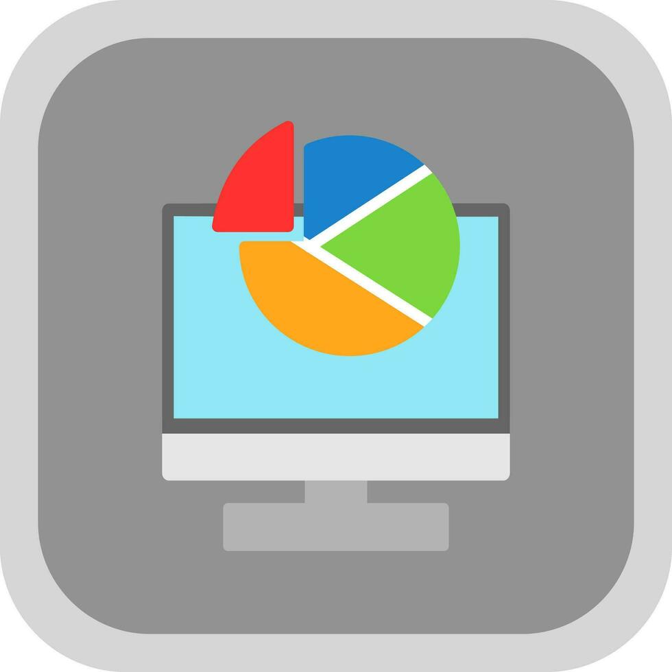 Pie Chart Vector Icon Design