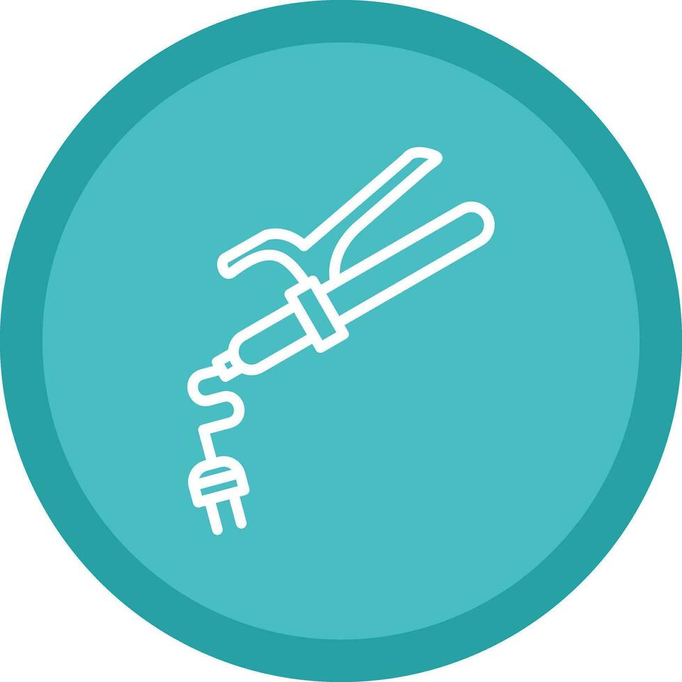 Curling Iron Vector Icon Design