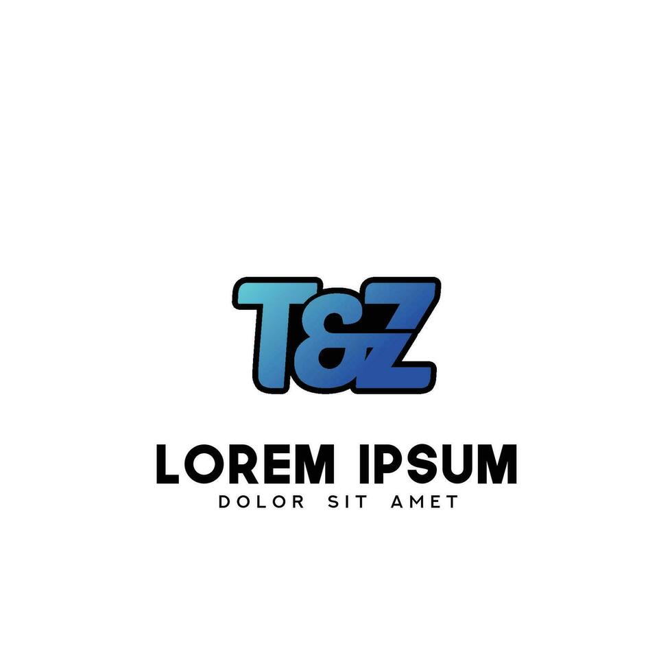 tz inicial logo diseño vector