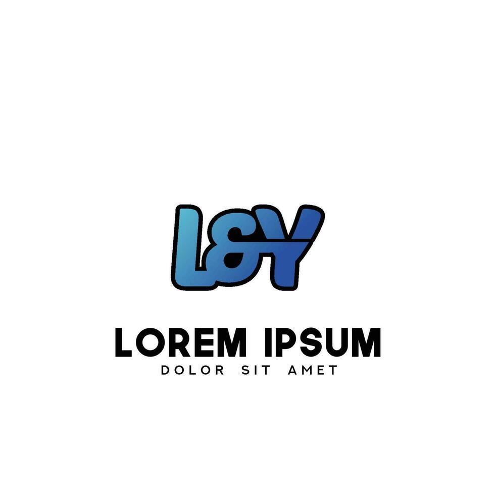 LY Initial Logo Design Vector