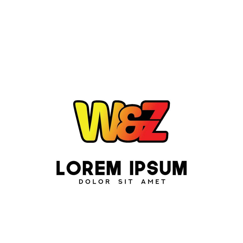 WZ Initial Logo Design Vector