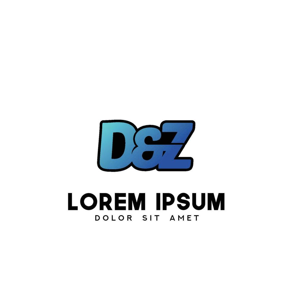 DZ Initial Logo Design Vector