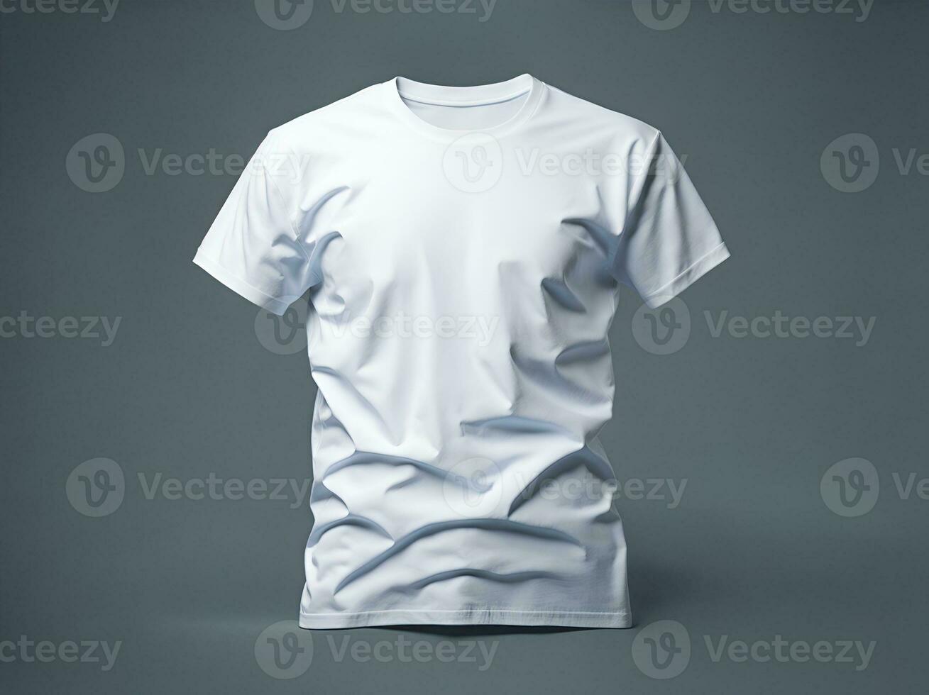 blank white t-shirt mockup design, AI generated. photo