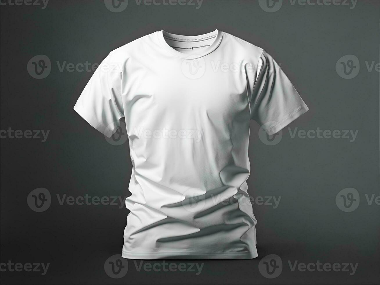blank white t-shirt mockup design, AI generated. photo