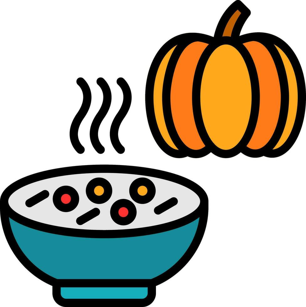 Pumpkin Soup Vector Icon Design