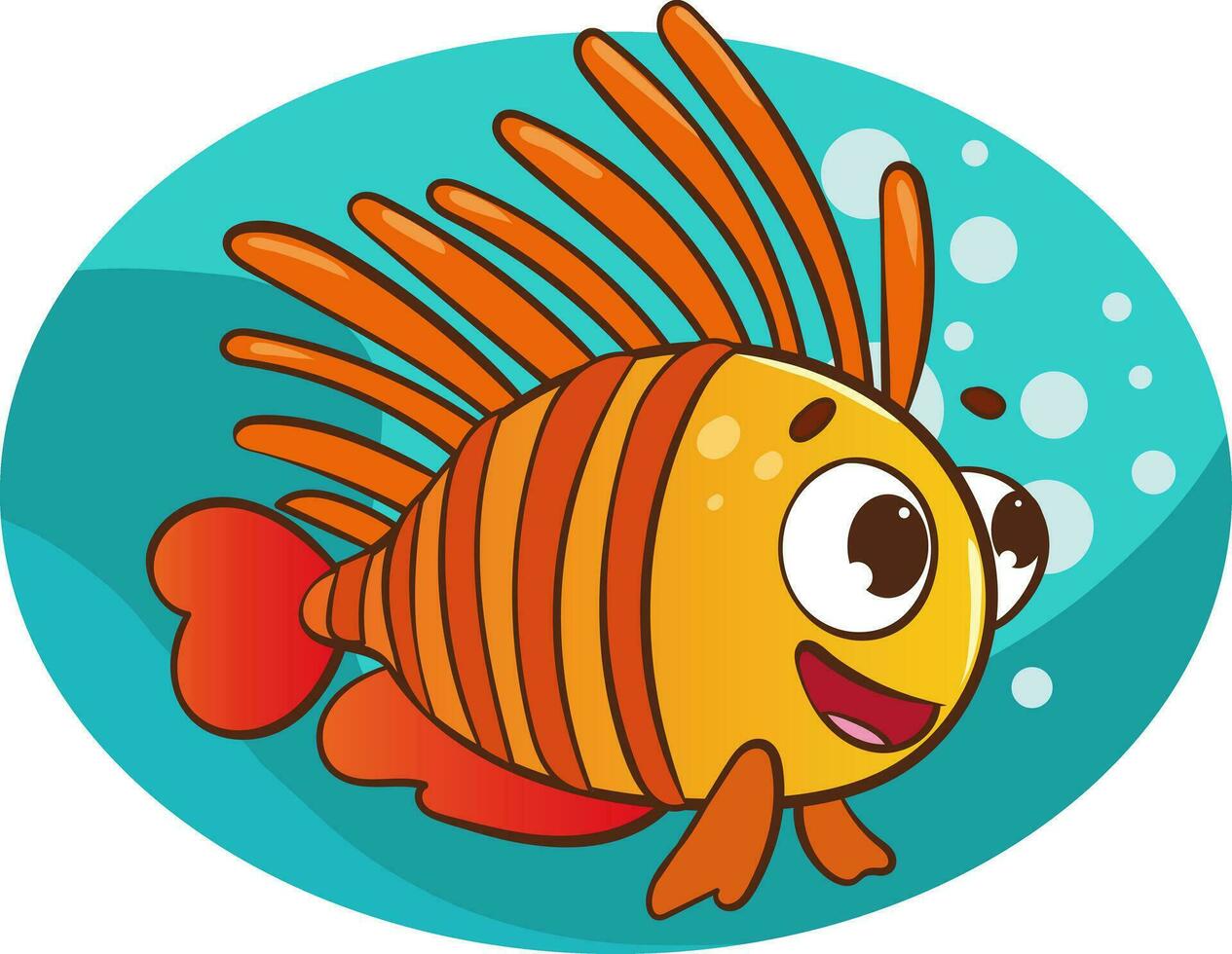vector illustration of underwater fish