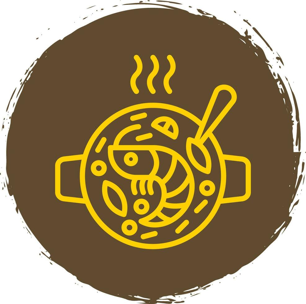Seafood Paella Vector Icon Design