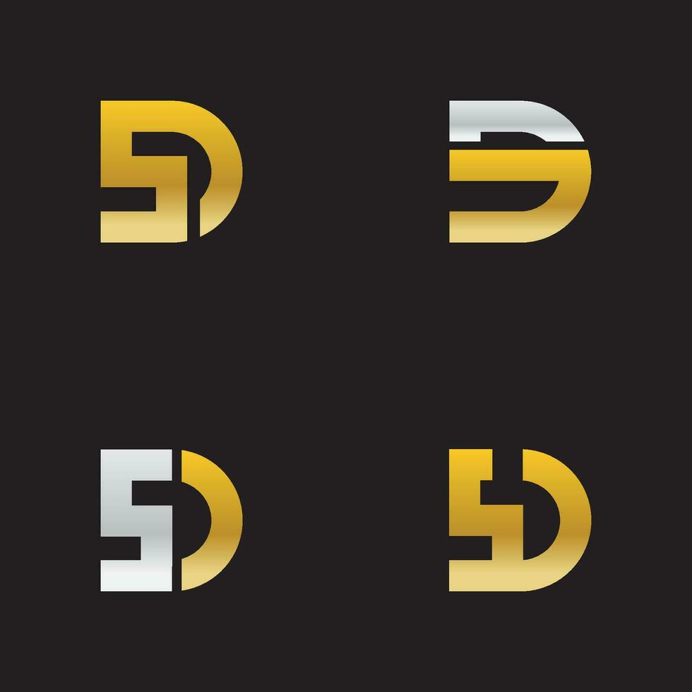 alfabeto letras monograma logo ds,sd,s y d, elegante y profesional letra icono diseño en negro antecedentes. vector