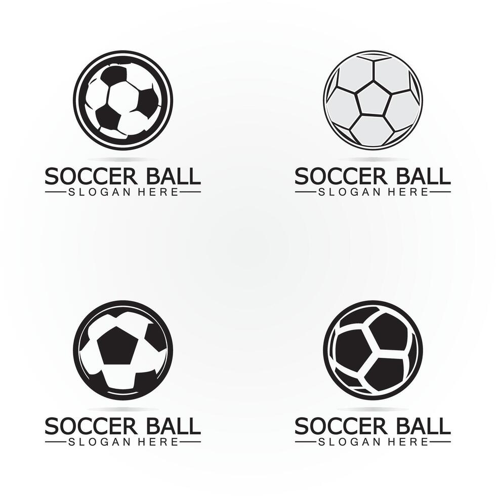 Soccer ball logo design Icon vector