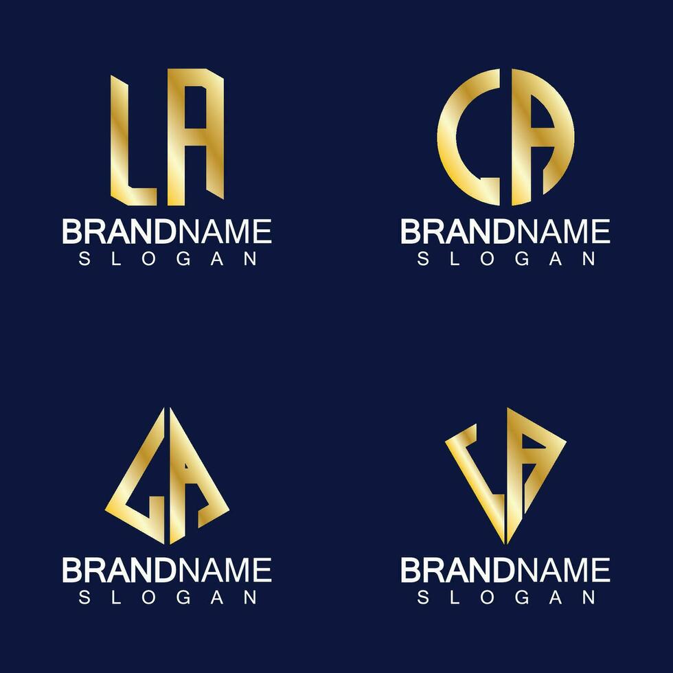 Initial Letters LA Logo Design Vector Template.