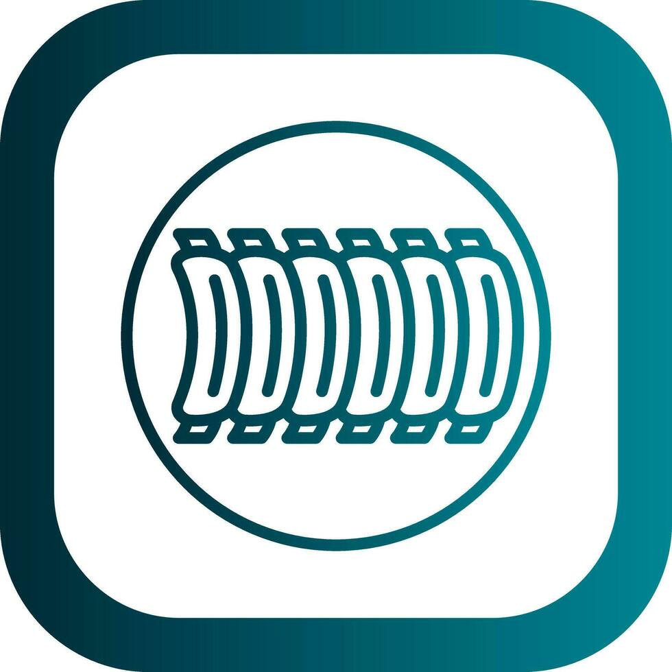BBQ Ribs Vector Icon Design