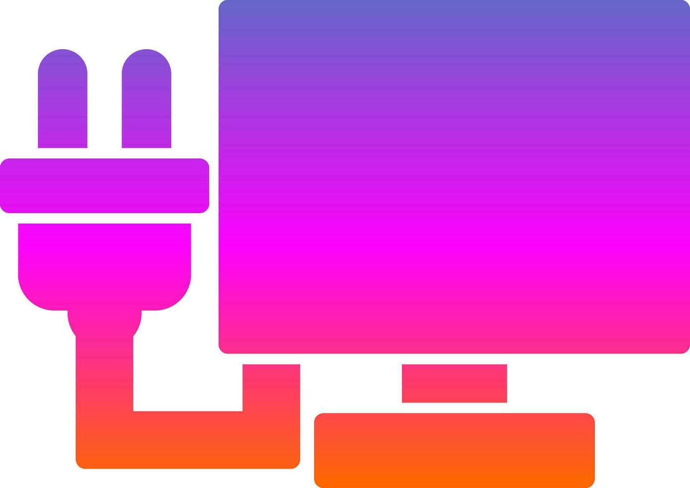 Lcd Plug Vector Icon Design