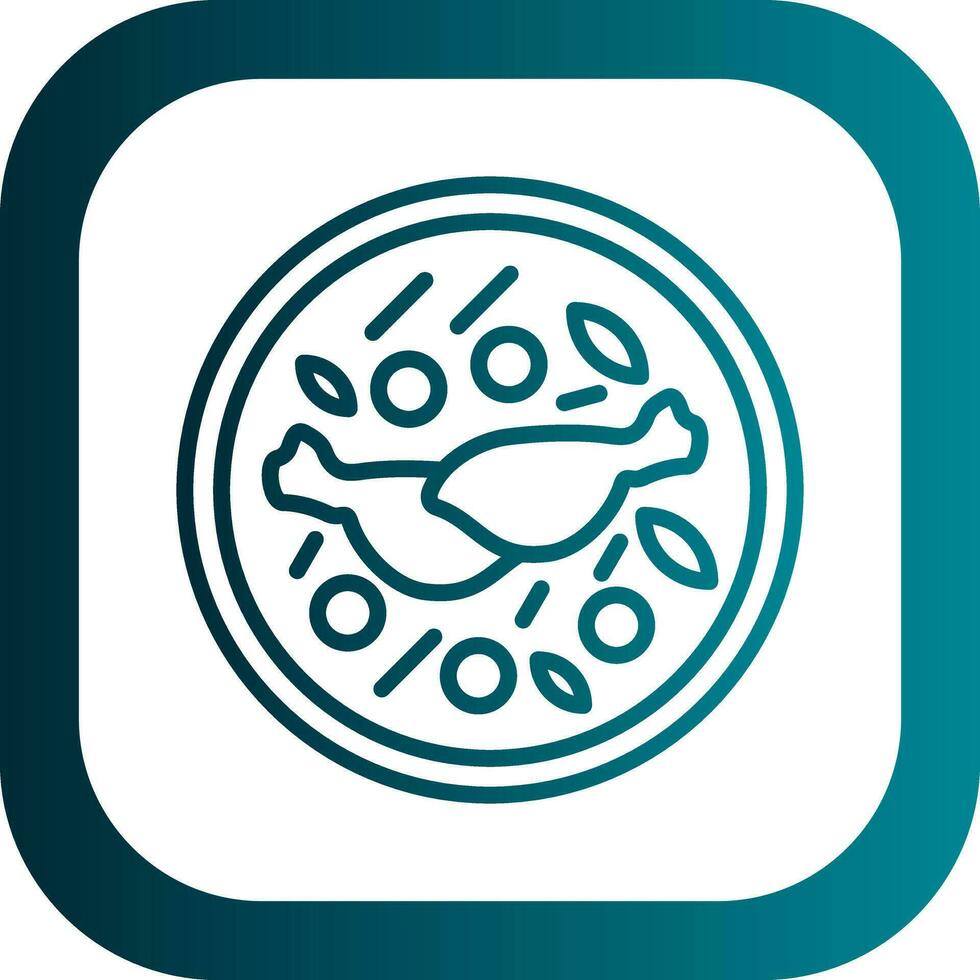 Chicken Curry Vector Icon Design