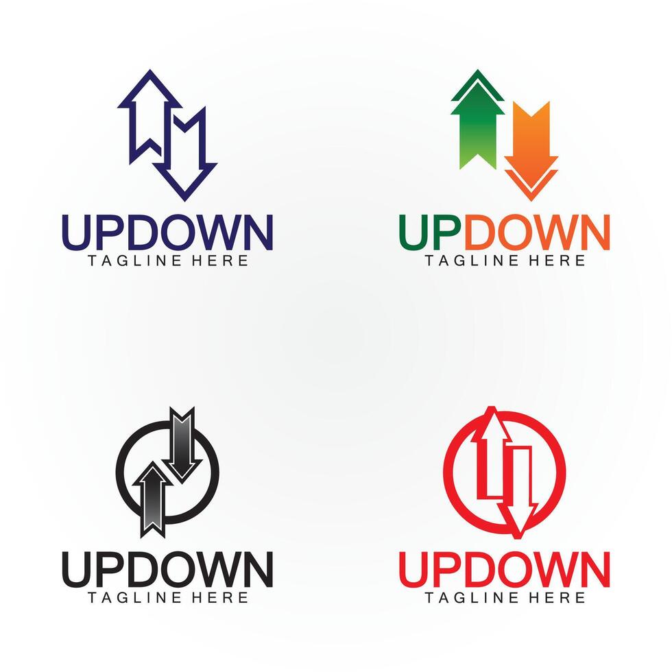 Arrows up down logo icon design template. vector