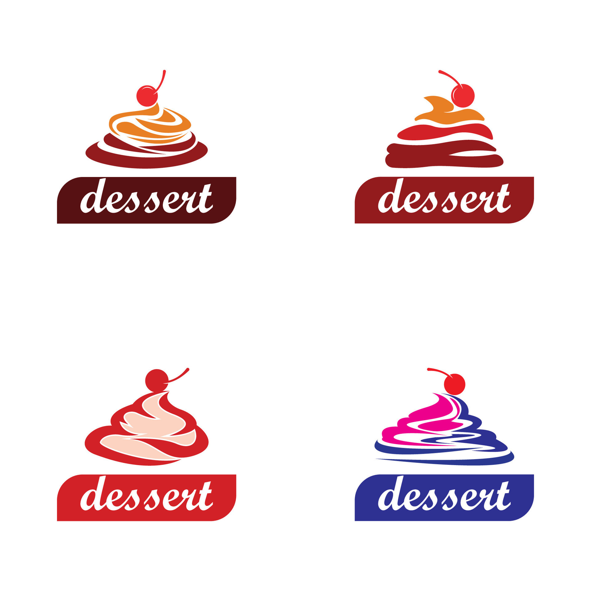 Dessert logo design Vector icon illustration template 31370984 Vector Art at Vecteezy