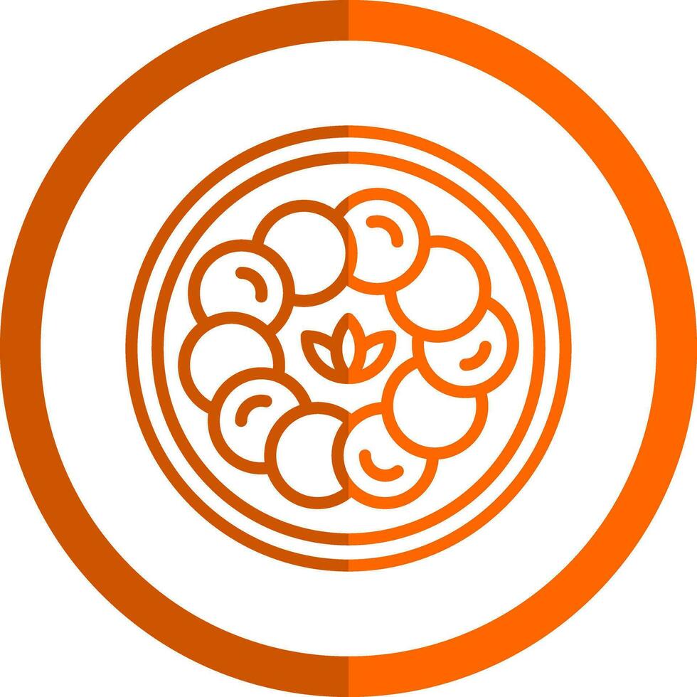 Caprese Salad Vector Icon Design