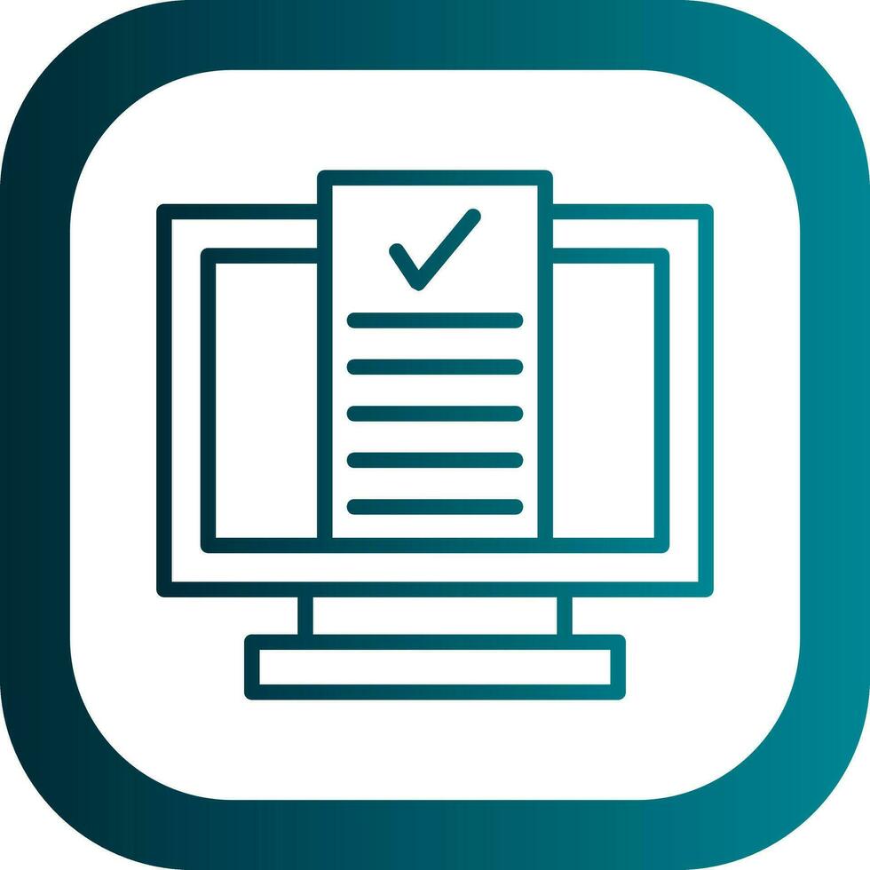 Desktop Computer Vector Icon Design